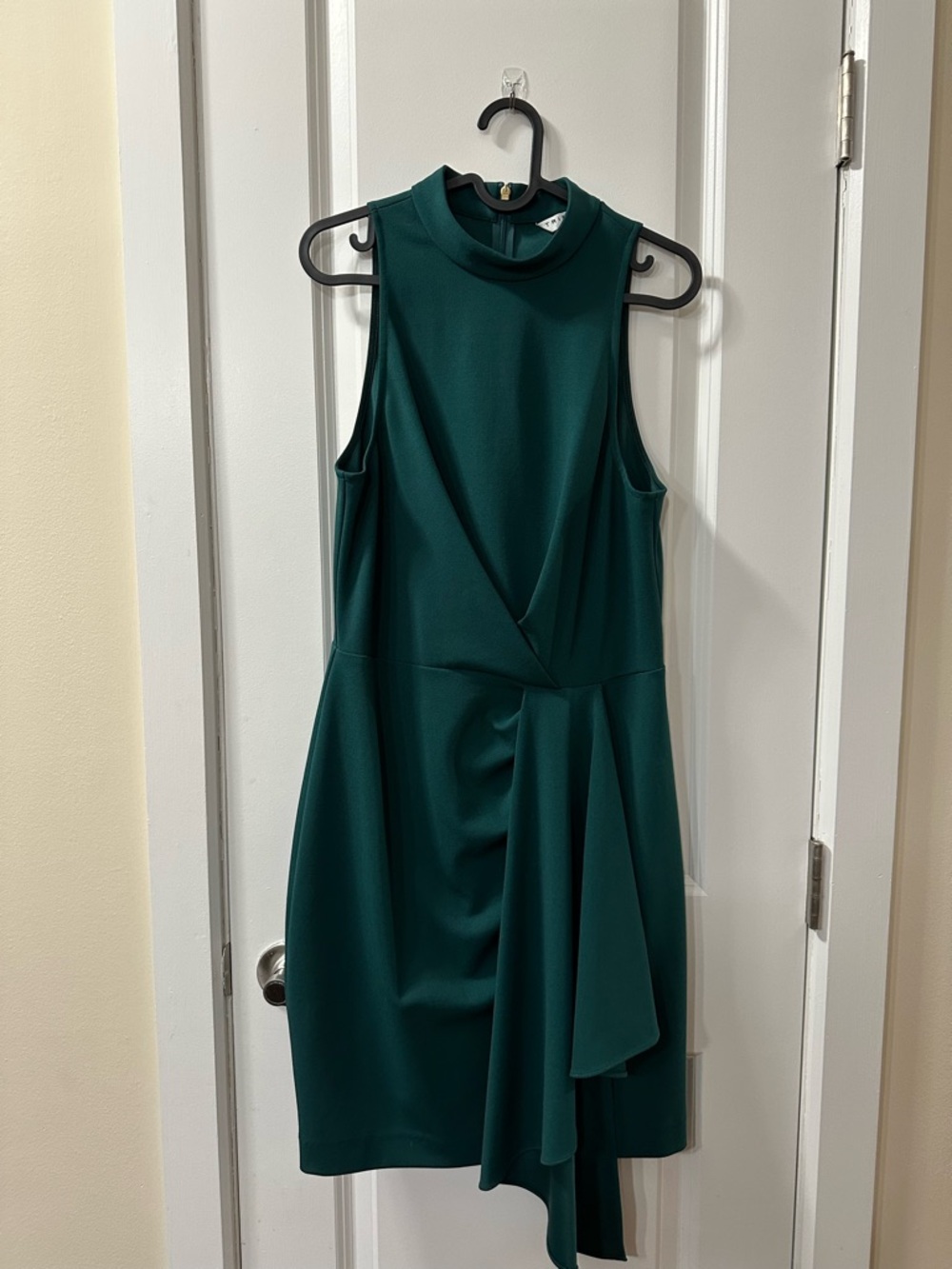 Trina Turk Sleeveless Mock-Neck Emerald Dress